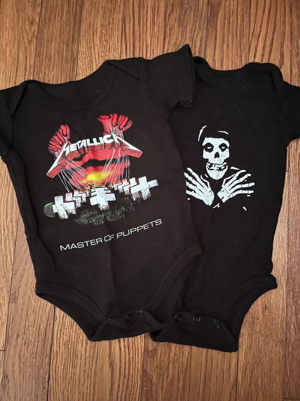 Misfits & Metallica Onesie Set, Black, 6 Months